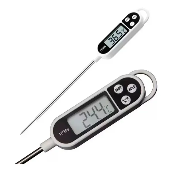 Termômetro Culinário Digital Electro Tp300 Espeto Inox Branca 300°C