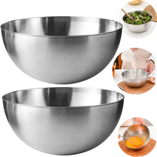 2 Bowl Tigela Bacia Aço Inox Escovado Saladeira 24cm Mistura Cor Prateado 2 Bowl Tigela Bacia Aço Inox Escovado Saladeira 24cm Mistura Cor Prateado