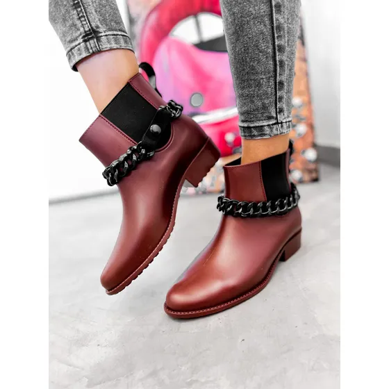 Bota Lluvia 1008 Das Luz Mujer Baja Redonda Cadenas