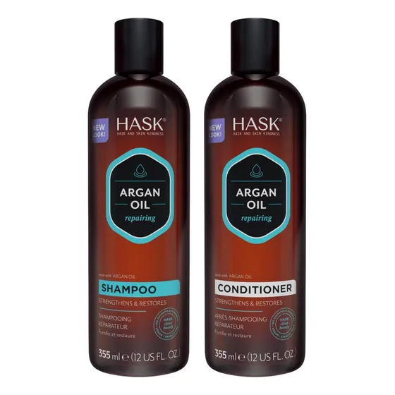 Hask Argan Oil Champú Reparador + Acondicionador Para Todo T