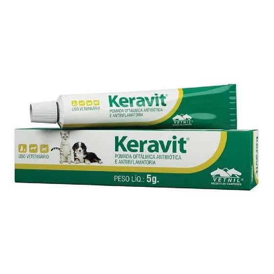 Keravit 5g Pomada Oftalmologica - Vetnil - Envio Imediato