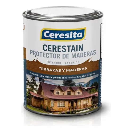 Protector Madera Cerestain Litro 1/4 Galón Ceresita Colores Color Negro 15
