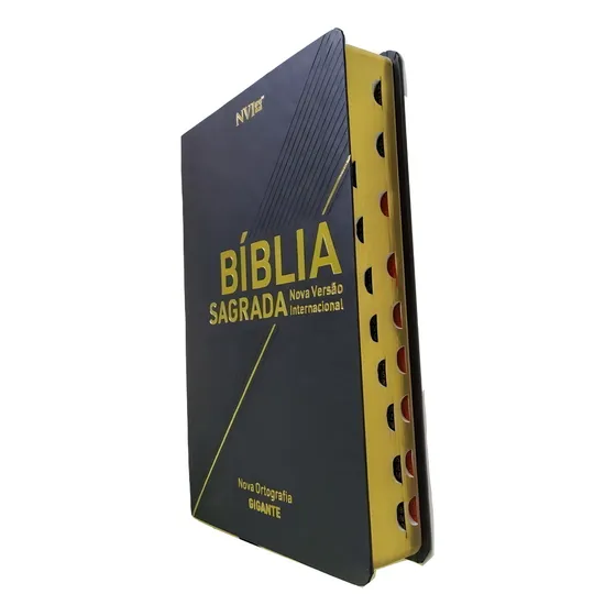 Bíblia Sagrada Nvi Letra Grande - Capa Luxo Preta: Bíblia Nvi, De João Ferreira De Almeida. Editorial Geográfica Em Nova Versão Internacional Nvi