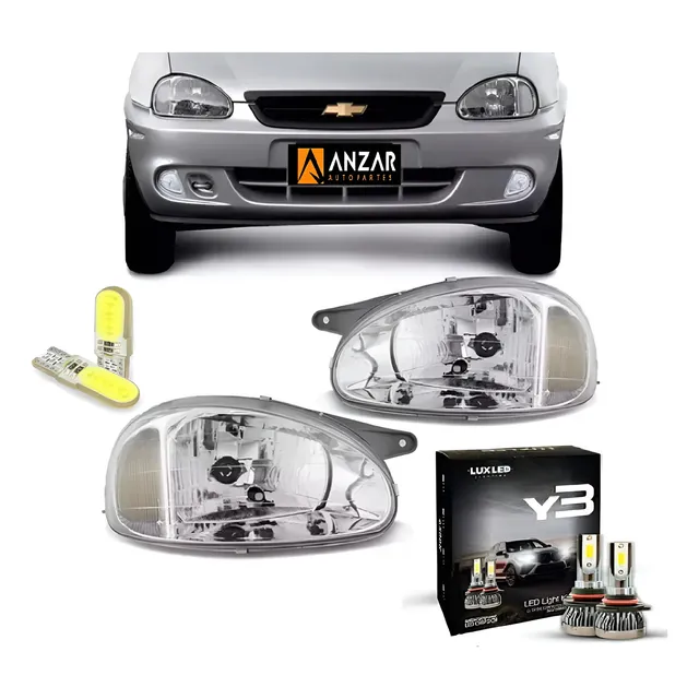 Opticas Chevrolet Corsa 1994/2010 + Creeled H4 + T10 Led !!