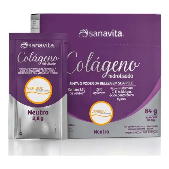 Colágeno Verisol Sanavita C/ Biotina Vit C (30 Saches)