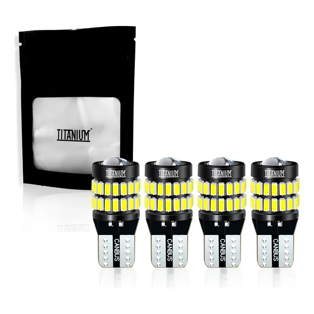 Kit 4 Lâmpadas Led T10 Pingo Projetor 37 Smd Canbus 6000k 8w