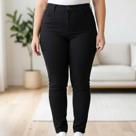 Calça Jeans Plus Size Feminina Cintura Alta Lycra Stillger