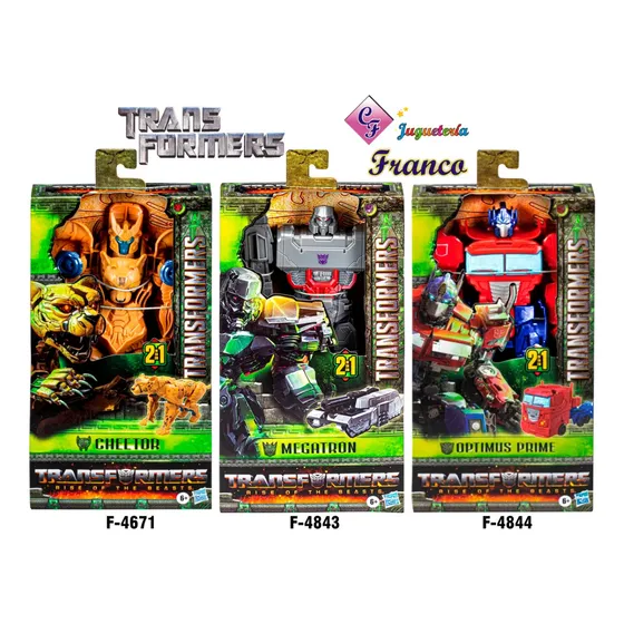 Transformers - Cheetor, Megatron Y Optimus Prime - Nuevo