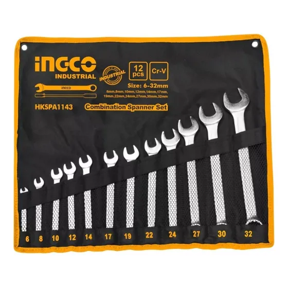 Set De Llaves Mixtas Ingco Hkspa1143 6-32mm 12 Pzas