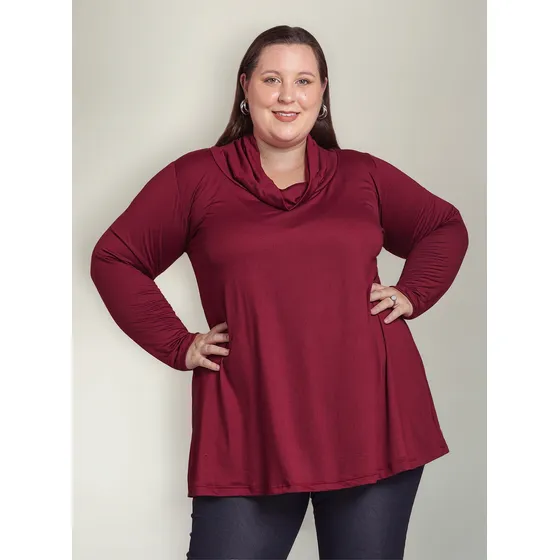 Remera Modal Cuello Volcado | Talles Grandes | Kavachi