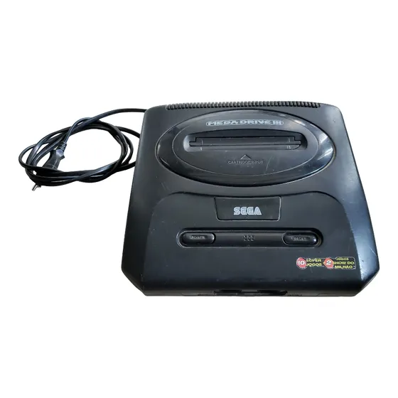 Mega Drive 3 Só O Aparelho Sem Nada Com 10 Super Jogos + Show Do Milhão 1 E 2.   O Led Do Aparelho Tá Ruim. O Resto Tudo Ok! J33