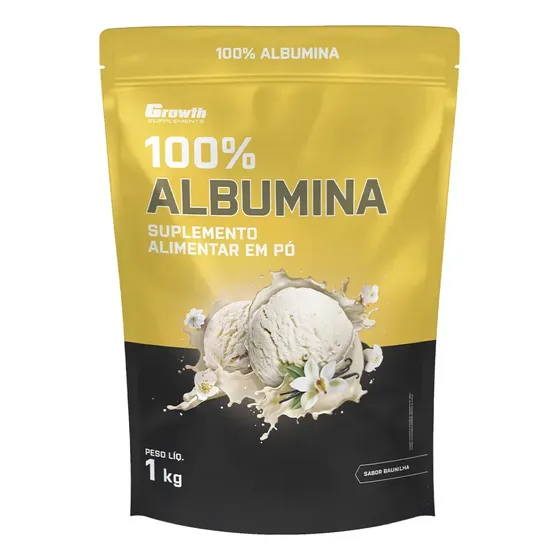 Albumina 1kg Growth Supplements Baunilha