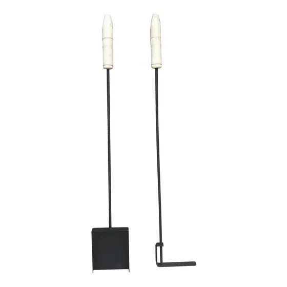 Juego Pala Y Atizador 80 Cm Set 2 Piezas Mango Madera Oferta