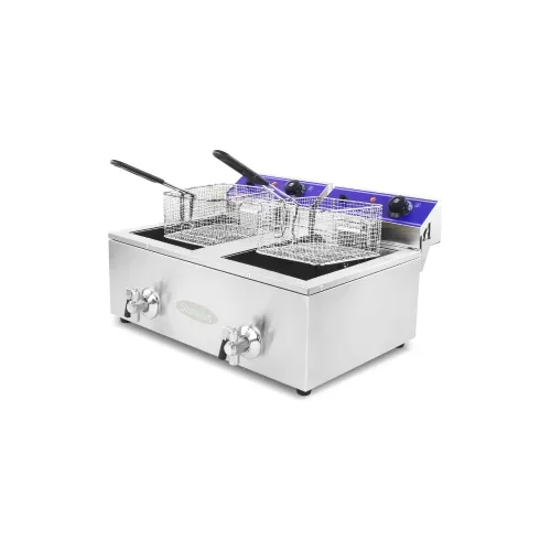 Freidora Eléctrica Dzl-20l Doble 3000w 220v Marca Roccia