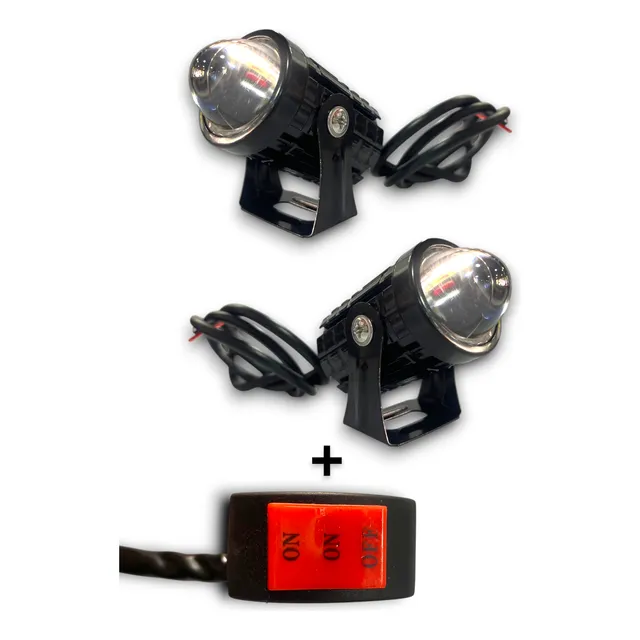 Mini Lupa Led Dual Color Motos/carros