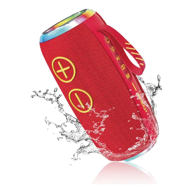 Bocina Bluetooth Portátil Resistente Al Agua 20w 3600mah Led
