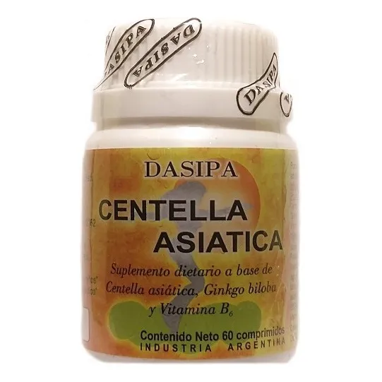 Centella Asiatica + Gingko + Vitamina B Dasipa X 60 Comp. Sabor Sin Sabor