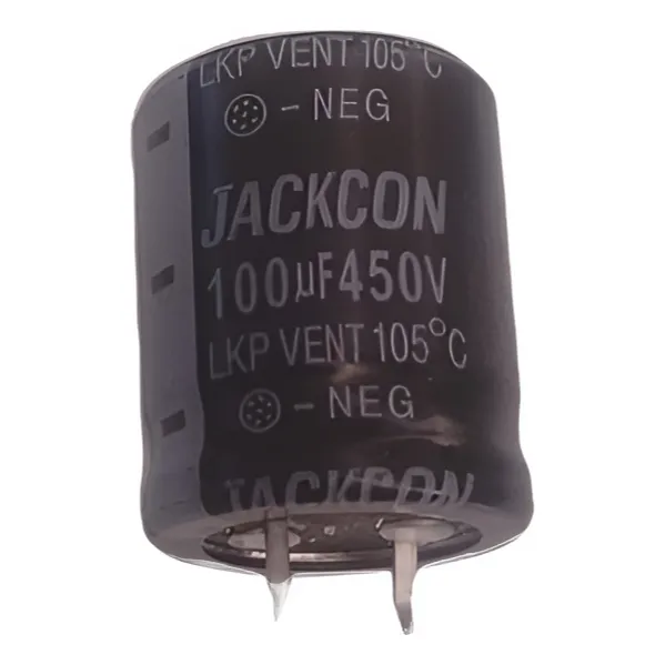 Jackcon 100uf450v Teapo. Capacitor Electrolitico