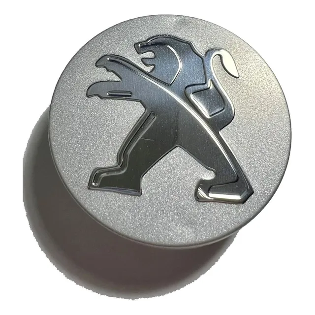 Tapa Emblema Compatible Aro Peugeot 60mm (juego 4 Unidades)