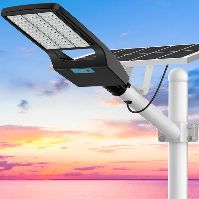 Luz Solar Calle Para Exterior Impermeabl Lm Comercial Sensor