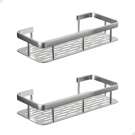 2 Suporte Porta Shampoo Parede Banheiro Não Precisa Furo