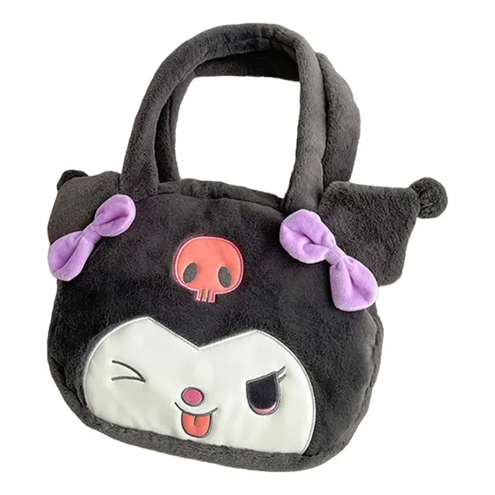 Bolso Kuromi Peluche Cartera - Hello Kitty Sanrio Kawai Full Diseño De La Tela Liso