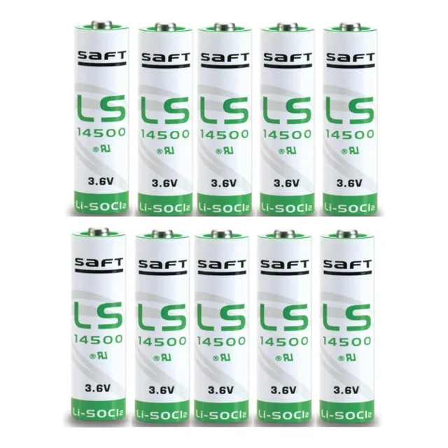 Pack 10 Pilas Saft Ls14500 Aa 3.6 Volts 2.6 Ah