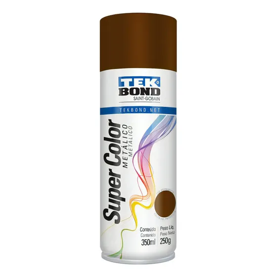 Pintura Aerosol 250gr Metálico Tekbond Color Bronce