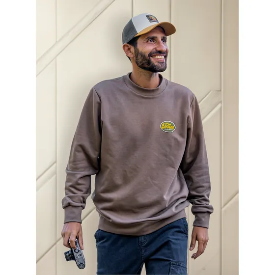 Buzo Trown Cuello Redondo Rustico Modelo Crew Patch