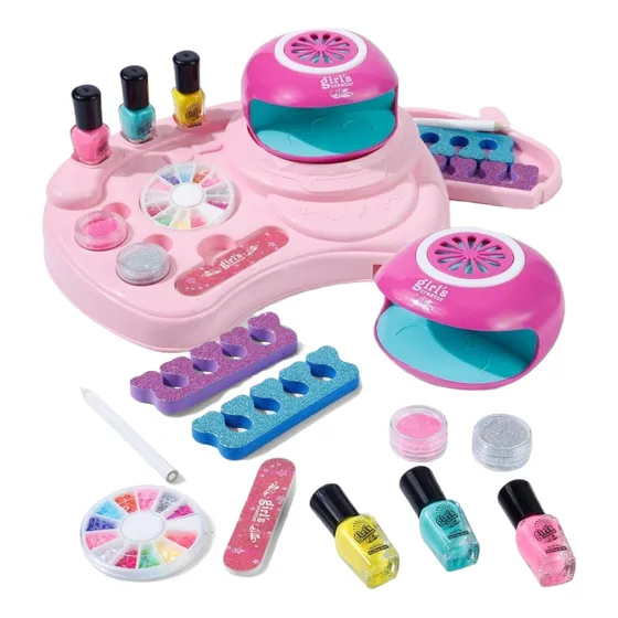 Kit Salón Manicure Barniz Secado De Uñas Juego Niñas Regalo
