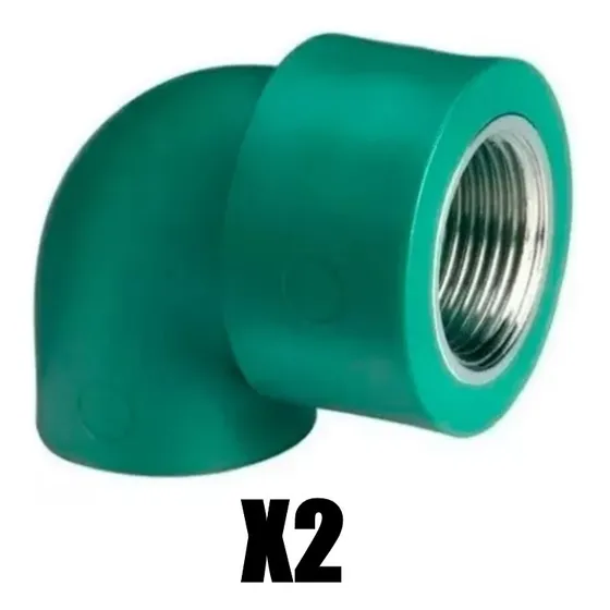 Codo 90º Con  Rosca Hembra De 20mm X 1/2  Termofusion Ppr