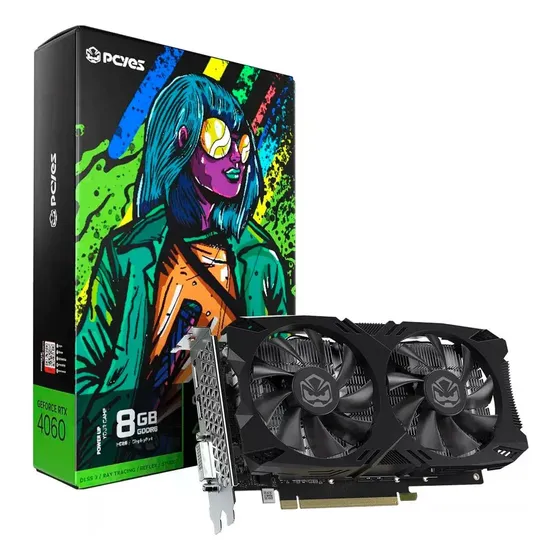 Placa De Vídeo Pcyes Rtx 4060 Dual 8gb Gddr6