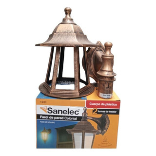 Farol De Pared Tipo Colonial Color Cobre Sanelec Farol De Pared Tipo Colonial Color Cobre Sanelec