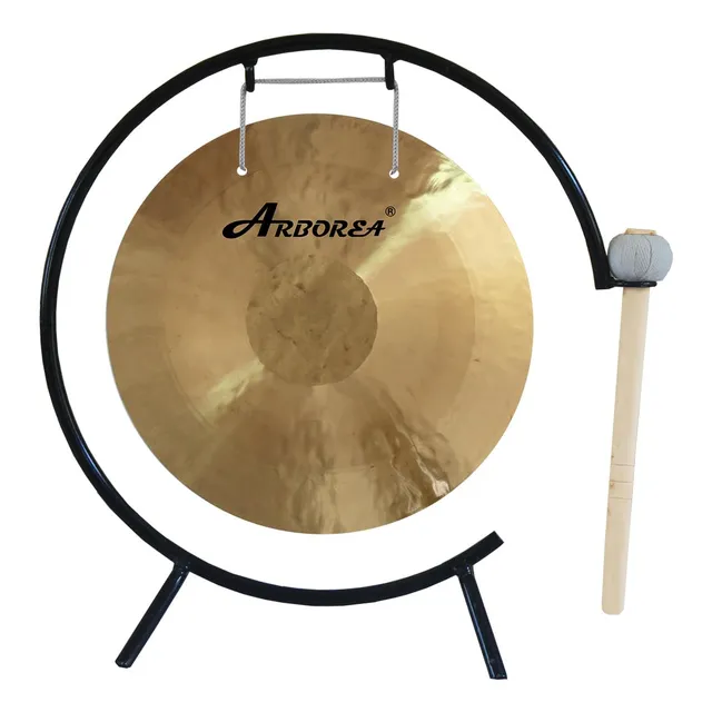 Gong Chau Chino Soporte Y Mazo De Arborea - Bronce 25cm