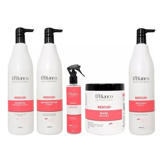 Kit De Cronograma Capilar Rescue+ D'bianco Professional