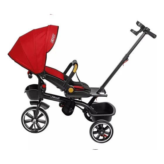 Triciclo Infantil Con Asiento Reclinable Y Gira 360 Canasto