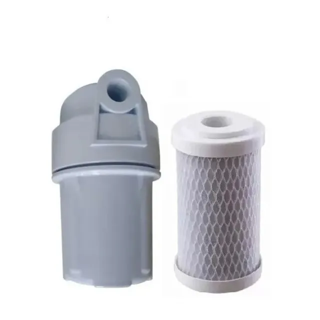 Carcaça De Filtro 5¨ Branca Conexão 1/2 - Pou + Refil Carbon
