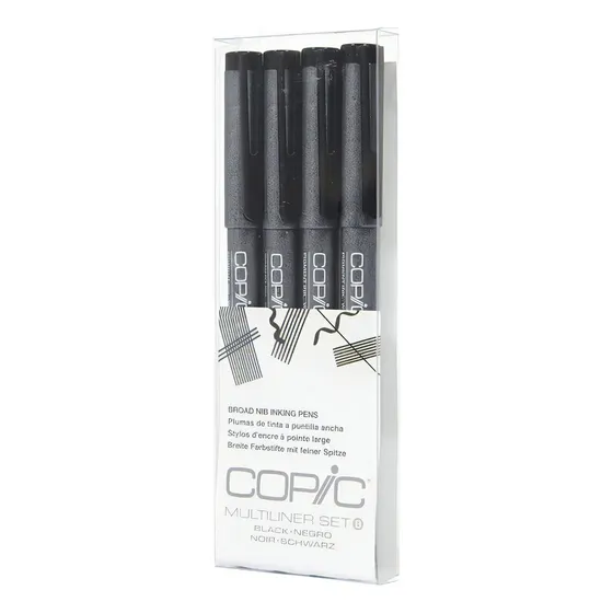Copic Marker 11787052-00001 B - Preto Conjunto de 4 marcadores