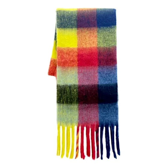 Bufandon Pashmina De Dama Lana Nube Con Flecos 40 X 240 Cm.