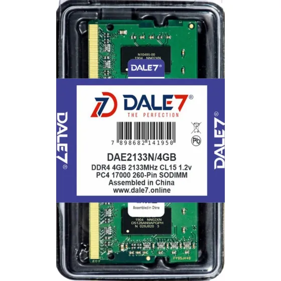 Memória Dale7 Ddr4 4gb 2133 Mhz Notebook 1.2v Kit C/40