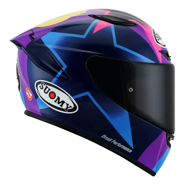 Capacete Suomy Track 1 Bastianini La Bestia - Azul Roxo