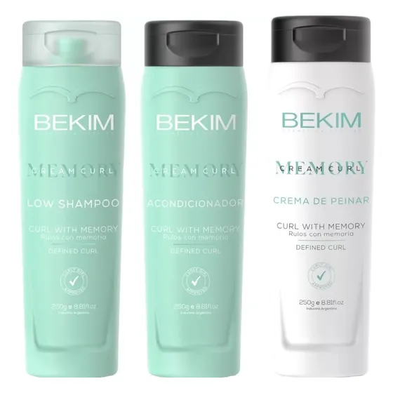 Kit Bekim Memory Curl Shampoo Acondicionador Crema De Peinar