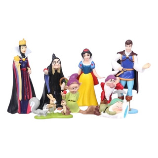 Kit 8 Bonecos Miniaturas Branca De Neve E Os Sete AnÔes Kit 8 Bonecos Miniaturas Branca De Neve E Os Sete AnÔes