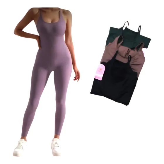 Enterito Mono Catsuit Deportivo Largo Dama Sin Frunce Liso