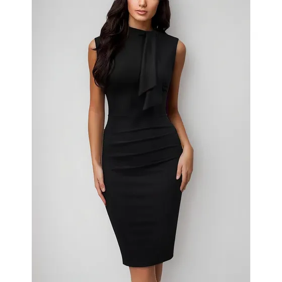 Vestido Oficina Formal Dia Importado Mod Franca Qilaixing