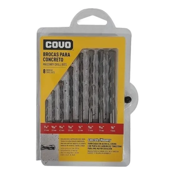 Juego De 8 Pcs Brocas Mechas De Concreto