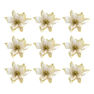 Três Camadas De Flores De Natal Em Pó Dourado Flash 36 Unida Três Camadas De Flores De Natal Em Pó Dourado Flash 36 Unida