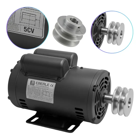 Motor Monofásico Serra Circular 5cv Alta Rotação Com Polia
