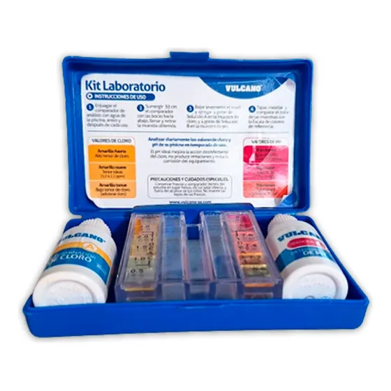 Test Kit Laboratorio Determinador Cloro Y Ph Piscina Vulcano