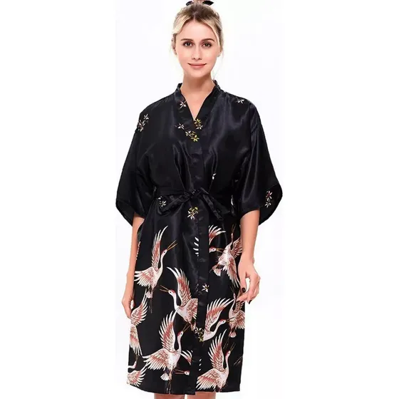 L Vestido De Manga Corta Tipo Kimono Japonés Yukata